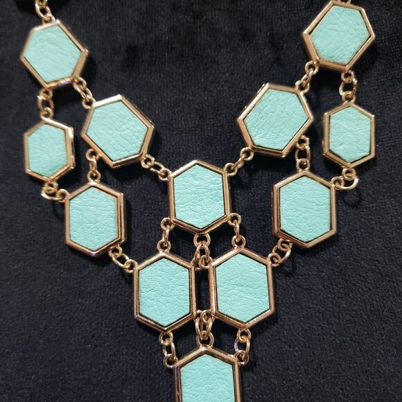 Womens Beautiful Turquoise Noah's Ark Enamel Statement Necklace with Lobster - Picture 3 of 6